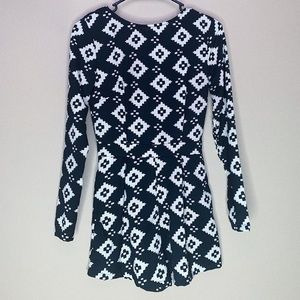 MISSGUIDED Mini Romper Black/White